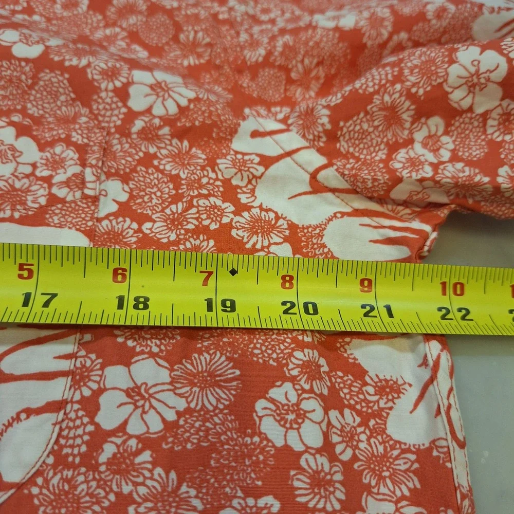 J.Crew Button Down Shortsleeve Shirt‎ Sz Lg Hawaiian Floral Slim Fit Secret Wash
